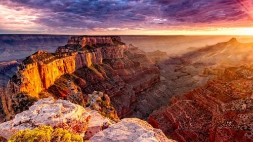 VIP Grand Canyon Helicopter Flight with Floor Landing, at Sunset