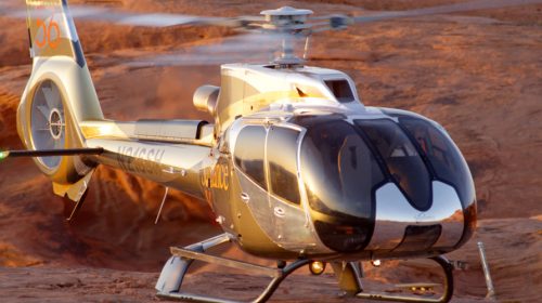 VIP Grand Canyon Helicopter Flight With Floor Landing, Limo Service At Sunset