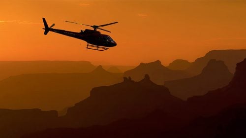 Grand Canyon West Rim Helicopter Flight with Floor Landing at Sunset